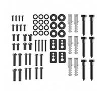 perfecto juego de tornillos VESA - 66 piezas, ideal para montaje de TV, montaje de pared de TV, montaje de TV, tornillos de montaje con tacos y arandelas, negro
