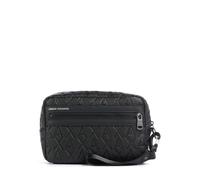 Perfecto para viajes y tus imprescindibles diarios, este neceser premium para hombre de Armani Exchange combina un estilo elegante con una organización práctica. Fabricado con cuero sintético suave y