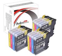 PerfectPrint - 12 cartuchos de tinta LC-980 LC1100 de impresora compatible para Brother