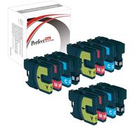 PerfectPrint - 12 cartuchos de tinta LC-985 de impresora compatible para Brother MFC-J220 MFC-J265W MFC-J410 DCP-J125 DCP-J315W DCP-J415W DCP-J515W