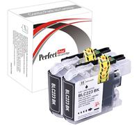 PerfectPrint - 2 negro Cartucho de tinta Compatible de repuesto LC223 para Brother DCP-J4120DW MFC-J4420DW MFC-J4620DW MFC-J4625DW MFC-J5320DW MFC-J5620DW MFC-J5625DW MFC-J5720DW para impresora