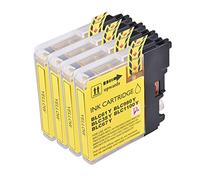 PerfectPrint - 4 amarillo Cartucho de tinta Compatible PerfectPrint sustituir la LC1100 LC980 LC 1100 LC 980 para Brother MFC-250C MFC-255CW MFC-290C MFC-295CN MFC-297C MFC-490CN MFC-5490CN MFC-5890CN MFC-790CW MFC-795CW MFC-6490CW MFC-6890CDW MFC-990CW DCP-145C DCP-163C DCP-165C DCP-167C