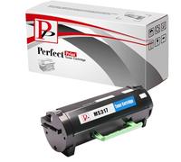 PerfectPrint - Cartucho de tóner Compatible para Lexmark MS317dn MS417dn MS517dn MS617dn MX317dn MX417de MX517de MX617de (1 Unidad), Color Negro