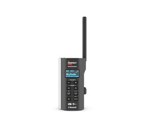 PerfectPro Radio para Obras en Solitario, recepción Dab+ y FM, Bluetooth, Entrada Auxiliar, Incluye Cargador y batería de Litio, Radio Muy compacta, IP64, SW3