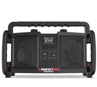 PerfectPro ROCKBULL - Radio para Obras de construcción (recepción Dab+ - FM - Bluetooth, Entrada AUX - Cargador y batería de Litio Incluido - IP65 - RB2