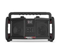 PerfectPro ROCKBULL Radio Portátil 50W, DAB+/FM, Bluetooth, Resistente IP65 a Polvo/Agua/Golpes, Batería 12000mAh 16h, Negro