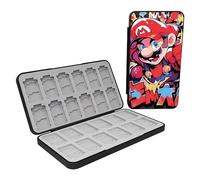 PERFECTSIGHT Funda para tarjetas de juego Nintendo Switch con 24 ranuras para juegos y 24 ranuras para tarjetas micro SD para Switch/Lite/OLED, fundas de cartucho de juegos Kawaii para niños y niñas,