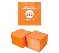 Perfectware Servilletas de bebidas naranjas de 2 capas, paquete de 250 unidades