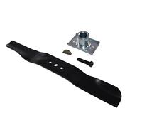 perfektGarten Cuchilla cortacésped de 51 cm + soporte de cuchilla + cuña + tornillo compatible con cortacésped Greencut