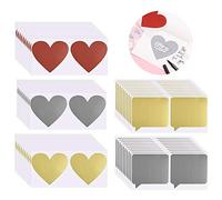 PERFETSELL 100 Pcs Rasca y Gana Personalizado Pegatinas Rasca de Corazon 7cm Papel Rasca y Gana Rasca Personalizados Bebe Rasca y Gana Boda Tarjetas Felicitaciones Rasca para Boda Cumpleaños Navidad