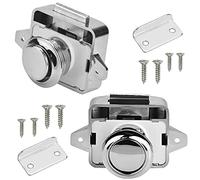 PERFETSELL 2 Pcs cerrar Armario Autocaravana Botón Cerradura Mueble Camper Empuje Cajones