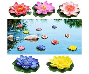 PERFETSELL 5 Pcs Nenufares Artificiales Flotantes Plantas Flotantes Artificiales Flores Artificiales Flotantes Lirio de Agua Artificial Flotante Decoración Bonita para Estanque Piscinas Escenario