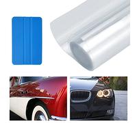 PERFETSELL Film Protector Pintura Coche 300 x 30cm Película de Vinilo Transparente Láminas Protectoras para Pintura para Proteger Bicicleta/Auto/Moto para Paragolpes Puerta Cuadro de Bici + Aplicador