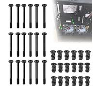 PERFETSELL Kit de tornillo Ventilador PC, 80 Pcs I 40 Pcs Tornillo Ventilador pc Largos Tornillos Largos y 40 Pcs Tornillos Cortos Ventilador pc Tornillo del Ventilador de la Carcasa,Universal, Negro