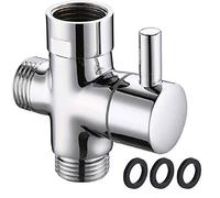 PERFETSELL Valvula Desviadora 3 Vias de G1/2" Valvula Ducha 3 Vias Recambios Columna Ducha Con Forma de t Válvula Desvío Ducha Válvula Mezcla 3 Vías G1/2" para Tuberías de 20 mm de Diámetro