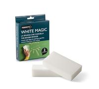 Perfetto Whitemagic - Lote de 2 esponjas para borrar Manchas, melamina, Blanco, 12 x 2,5 x 6 cm