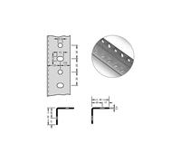 Perfil angular de acero para sistema modular hofe, 42 x 42 x 2 mm, longitud 2,5 m