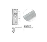 Perfil angular de acero para sistema modular hofe, 65 x 42 x 2 mm, longitud 3 m