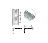 Perfil angular de acero para sistema modular hofe, 65 x 42 x 2 mm, longitud 3 m