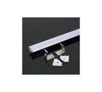 Perfil angular de aluminio leche para tiras LED 2000x19x19mm 3356