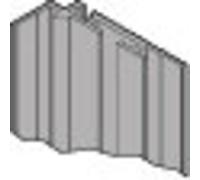 Perfil angular HÜPPE, para soporte organizador HÜPPE Select+, para revestimiento mural EasyStyle, ES0207116, Color: plateado