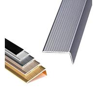 Perfil Autoadhesivo Para Bordes De Escaleras En Forma De L-100cm Protector Antideslizante De Aluminio, Esquina Para Cantos(Gray,2x3x100cm)