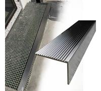 Perfil de acero inoxidable para bordes de escaleras, protector de nariz para molduras de vinilo laminado, antideslizante, fácil de instalar