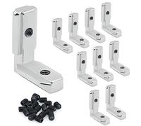 Perfil de aluminio de 30 x 30 cm, ángulo de aluminio con 20 piezas de alambre superior, perfil de alta calidad 30 x 30 mm para conexión de perfil, conector angular, ligero y duradero