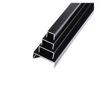 Perfil de aluminio en forma de U, Tubo de aluminio equilátero en forma U 6063T5 negro, varios tamaños, paquete 2(10x10x8mm)