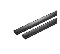 Perfil de aluminio en U, Tira de perfil borde aleación aluminio resistente a altas temperaturas, 500 mm, formas en U y V, paquete 25(10Pcs,U black with black)