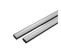 Perfil de aluminio en U, Tira de perfil borde aleación aluminio resistente a altas temperaturas, 500 mm, formas en U y V, paquete 25(25Pcs,U black with milky)