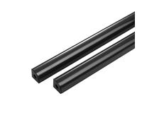 Perfil de aluminio en U, Tira de perfil borde aleación aluminio resistente a altas temperaturas, 500 mm, formas en U y V, paquete 25(10Pcs,V black with black)