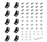 Perfil de aluminio, material de fijación, 20 x 20, material de fijación, ángulo de aluminio, ángulo de esquina, soporte de pared, ángulo de 90 grados, rejilla para perfil de puntal 2020, impresora 3D