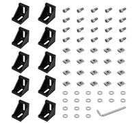 Perfil de aluminio, material de fijación, 30 x 30 cm, material de fijación, ángulo de aluminio, ángulo de esquina, soporte de pared, ángulo de 90 grados, rejilla para perfil de puntal 3030, impresora