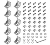 Perfil de aluminio, material de fijación, 40 x 40, material de fijación, ángulo de aluminio, ángulo de esquina, soporte de pared, ángulo de 90 grados, rejilla para perfil de puntal 4040, impresora 3D