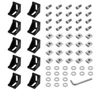 Perfil de aluminio, material de fijación, 40 x 40, material de fijación, ángulo de aluminio, ángulo de esquina, soporte de pared, ángulo de 90 grados, rejilla para perfil de puntal 4040, impresora 3D