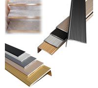 Perfil De Aluminio Para Escaleras Autoadhesivo, Forma De L, Ancho 30 Mm-70 Mm, Longitud 90 Cm Pre Perforado O Autoadhesivo, Perfil De Borde Antideslizante Para Cantos Escaleras, Cantonera Protector (
