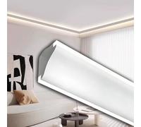 Perfil de Aluminio para LED, Kit de iluminación LED Lineal for moldura de Techo de 1 a 10 m con Canal de luz for zócalo de Piso, Pared y Techo(8m(26.2ft))