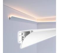 Perfil de Aluminio para LED, Pista de Aluminio el 1-30m de la Vivienda de la Ensenada de la iluminación indirecta del Soporte de la Superficie del Moldeado de Corona del LED(5m(16.4ft))