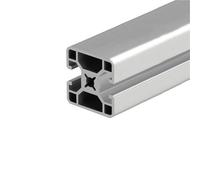 Perfil de aluminio, perfil extrusión 4040 Marco Estante riel lineal plateado for marco bricolaje Soporte for gabinete estante for pecera Riel extruido(300mm long)