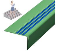Perfil de Borde de Escalera Autoadhesivo Borde para Escaleras, Apto para Escaleras Madera, Cerámica, Hormigón y Metal(Green,100cm/39in)