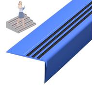 Perfil de Borde de Escalera Autoadhesivo Borde para Escaleras, Apto para Escaleras Madera, Cerámica, Hormigón y Metal(Blue,400cm/157in)