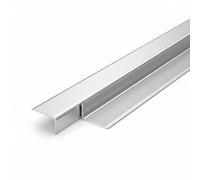 Perfil de borde de escalera de aluminio, protección antideslizante para escaleras de madera, laminadas o azulejos, tira de transición duradera para escaleras interiores (plata, 0.2 x 0.4 x 35.4