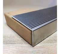 Perfil de borde de escalera para escalones de hormigón/cemento/azulejos, protección de borde de escalera de acero inoxidable para uso en exteriores, en forma de L, tira de transición de suelo cortable