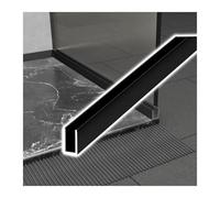 Perfil de canal en U de aleación de aluminio, rieles guía de panel de vidrio sin marco para vidrio de 1/4 a 1/2 pulgadas de grosor, 39 3/8 pulgadas de longitud, diseño minimalista