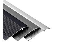 Perfil De Compensación De Altura, Altura De 15mm-40mm Tira De Umbral De Suelo,Franja De Transición De Piso Irregular De Entrada Puerta Flauta Reductora Ribete De Suelo ( Color : Silver , Size : 91.5cm