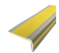 Perfil de Esquina de PVC 6x3 cm - Borde Antideslizante Autoadhesivo para Escaleras en Forma de L - Tiras de Seguridad para Peldaños de Madera y Cerámica - Protección para Bordes de Escaleras