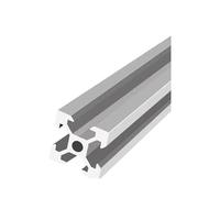 Perfil de extrusión aluminio con ranura en T 2020, carril lineal anodizado 20x20mm for piezas impresora 3D, bricolaje, color plateado y negro, 4 Uds(2020 Sliver,400mm)
