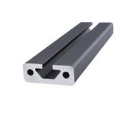 Perfil de guía carril lineal anodizado 1640, ranura tipo T, marco perfil aluminio 16x40mm for estante pecera, borde soporte gabinete(Black,500mm long)