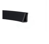 Perfil de protección de bordes Tira de sellado en forma de U Protector de borde de borde de goma negro de 3,28 pies Protector de borde de metal resistente a la intemperie, ancho x alto, 16 mm x 10 mm